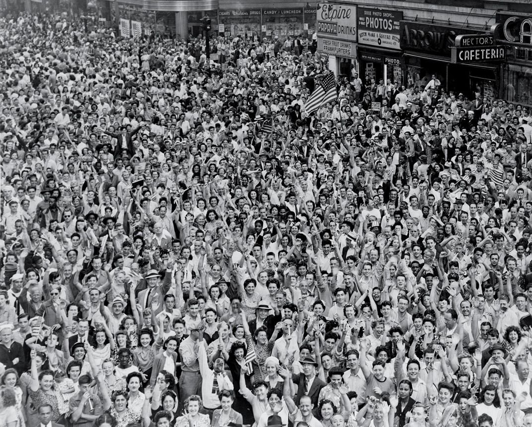 crowd at Times Square