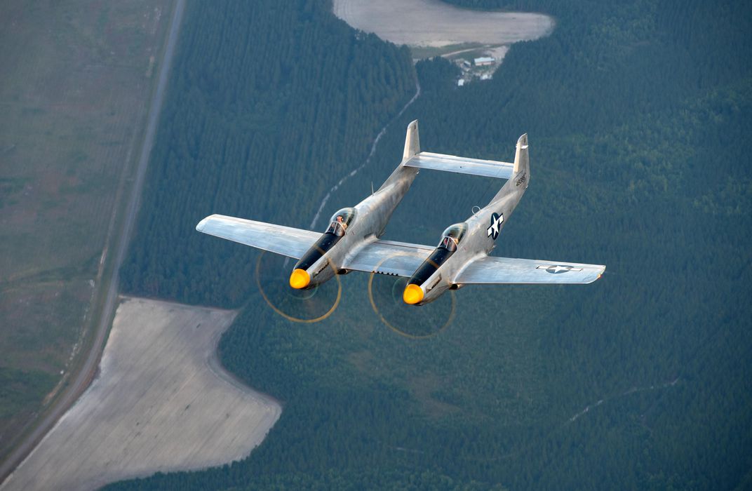 XP-82 being flown